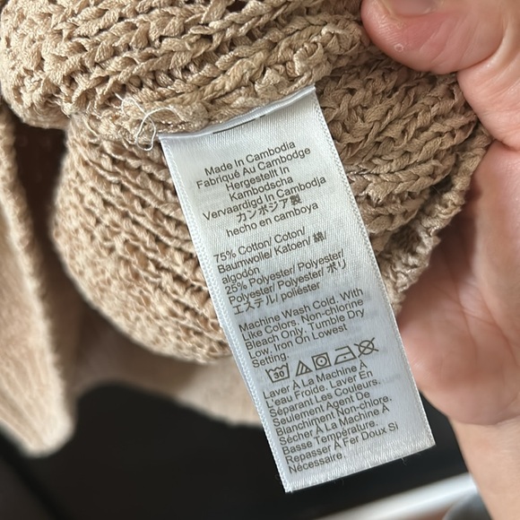 J Crew High Neck textured Pointelle Sweater Tank. L - Picture 7 of 12